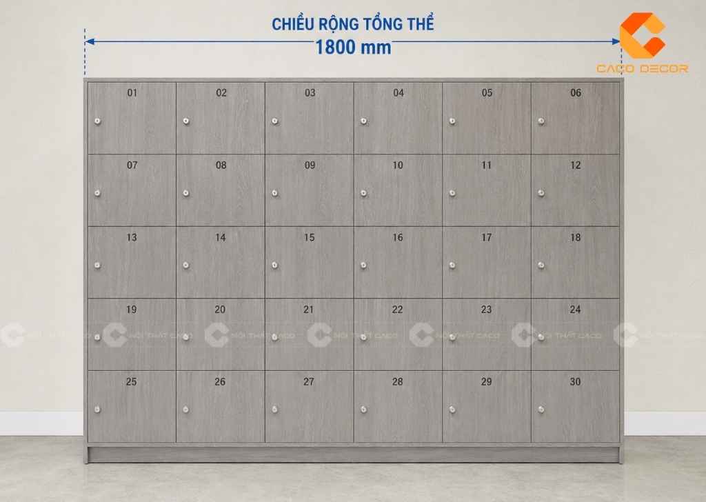 Tủ Locker 30 Ngăn Gỗ Giá Rẻ, Đẹp Bền, Lắp Đặt Miễn Phí 16