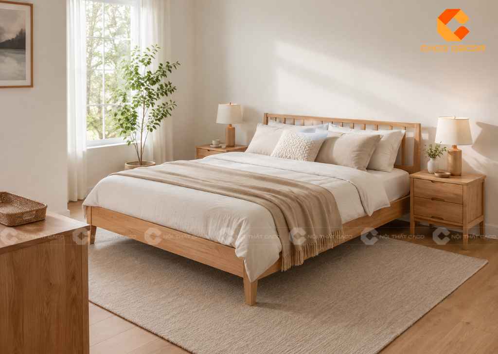 Giường 1m6x2m Đẹp, Nhiều Mẫu Gỗ, Giá Tốt Tại TPHCM 3