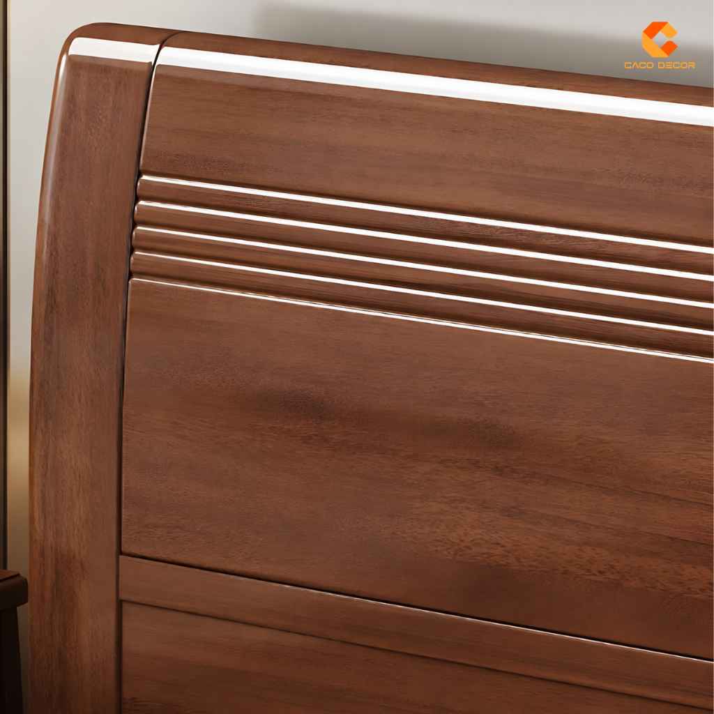 Giường Ngủ Gỗ Tự Nhiên Màu Nâu Sang Trọng - GNTN05 4