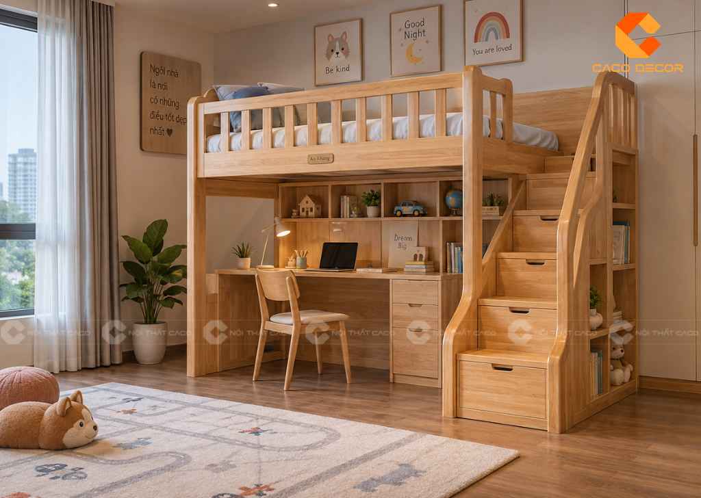 Giường Tầng 1m8x2m Cho Bé: 20+ Mẫu Đẹp, Chất Lượng 2026 4