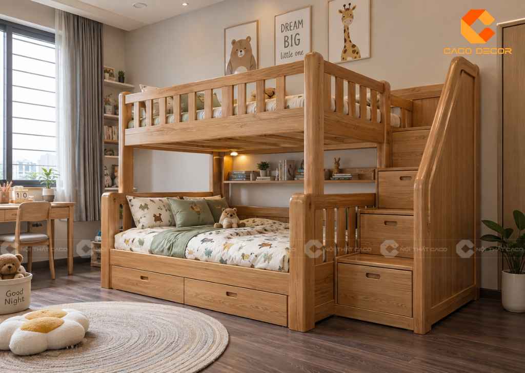 Giường Tầng 1m8x2m Cho Bé: 20+ Mẫu Đẹp, Chất Lượng 2026 7