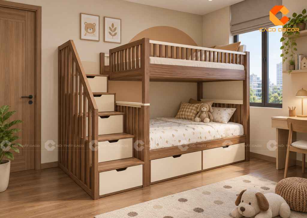 Giường Tầng 1m8x2m Cho Bé: 20+ Mẫu Đẹp, Chất Lượng 2026 10