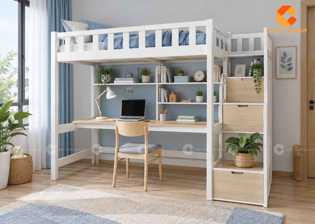 Giường Tầng 1m8x2m Cho Bé: 20+ Mẫu Đẹp, Chất Lượng 2026 19