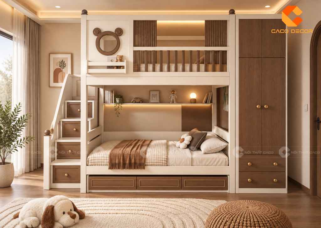 Giường Tầng 1m8x2m Cho Bé: 20+ Mẫu Đẹp, Chất Lượng 2026 17