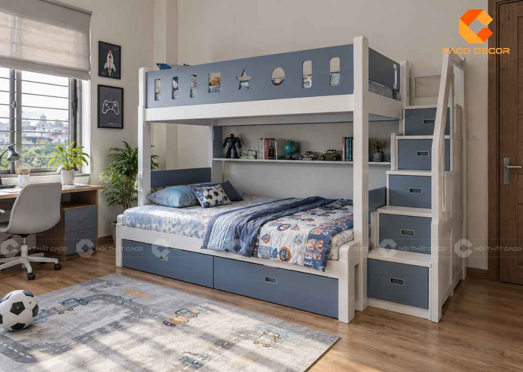 Giường Tầng 1m8x2m Cho Bé: 20+ Mẫu Đẹp, Chất Lượng 2026 11