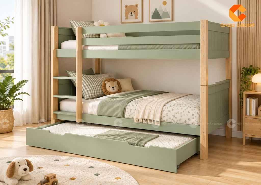 Giường Tầng 1m8x2m Cho Bé: 20+ Mẫu Đẹp, Chất Lượng 2026 8