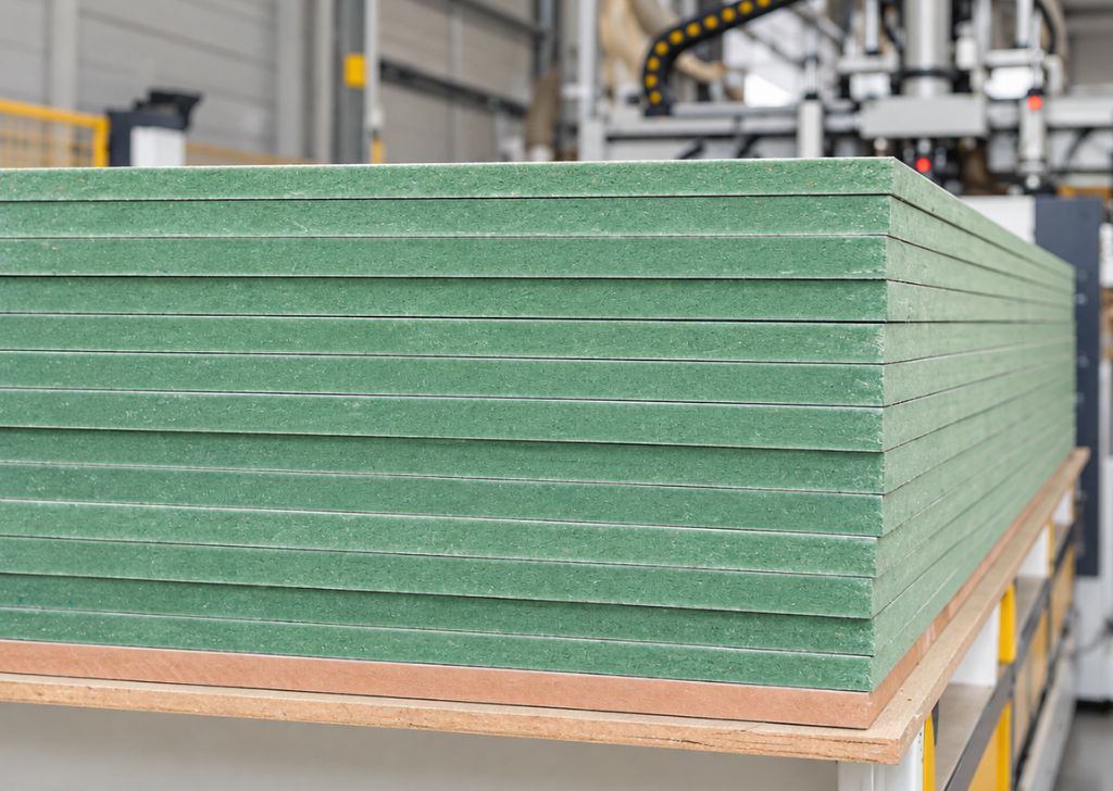 Ván gỗ MDF lõi xanh tại xưởng CaCo