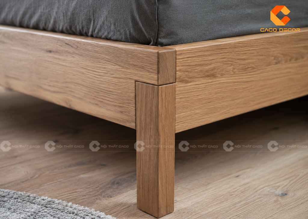 Kết cấu góc giường gỗ 1m6x2m