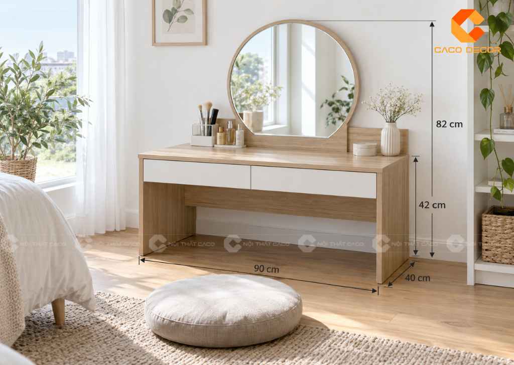 25+ Mẫu Bàn Trang Điểm Ngồi Bệt Đẹp, Gọn Cho Phòng Nhỏ 1