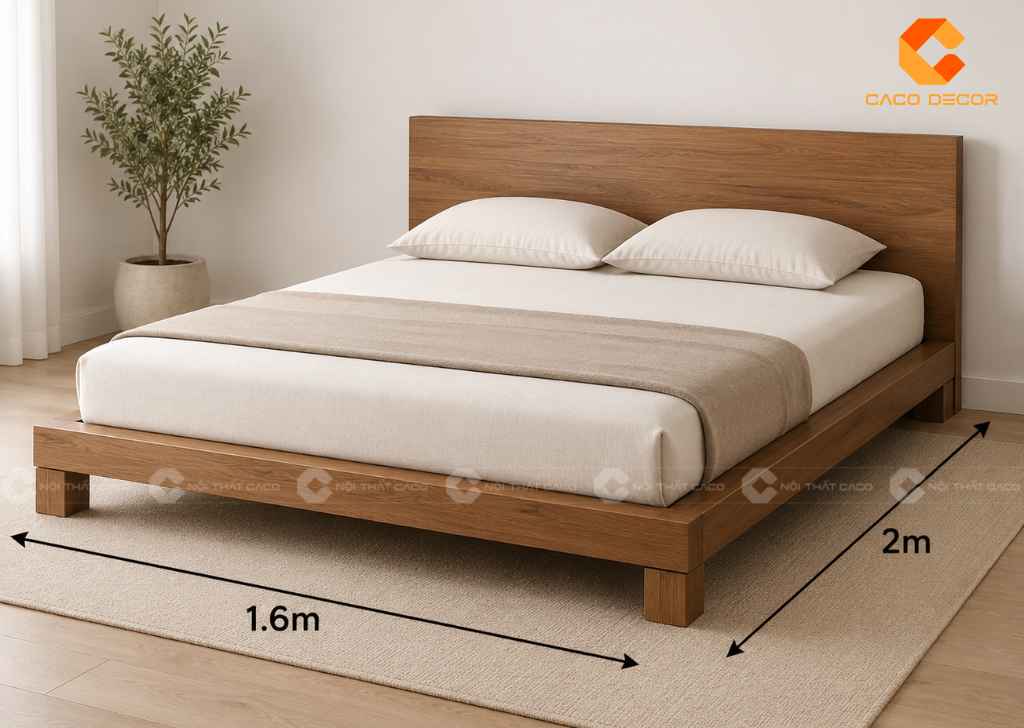 Giường 1m6x2m Đẹp, Nhiều Mẫu Gỗ, Giá Tốt Tại TPHCM 18
