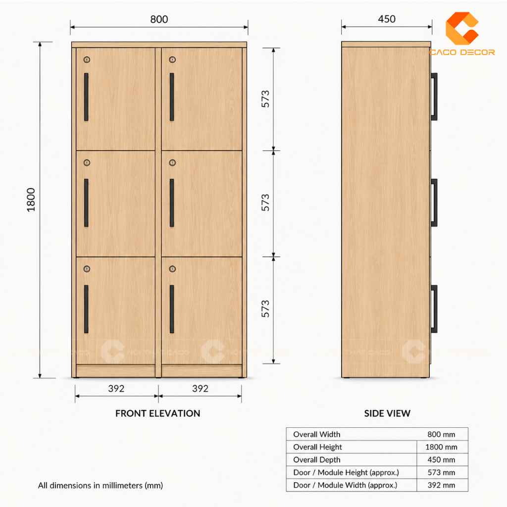 22+ Mẫu Tủ Locker 6 Ngăn Hiện Đại, Gọn Đẹp Và Dễ Bố Trí 11