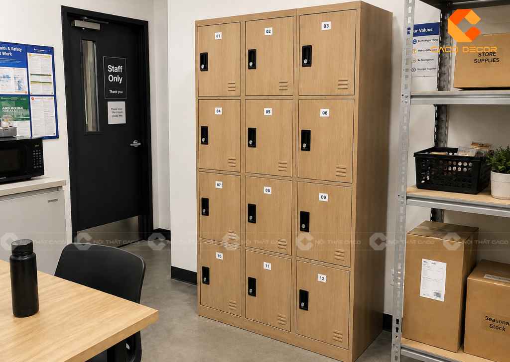 Tủ Locker 12 Ngăn Giá Rẻ, Bền Đẹp Cho Văn Phòng Hiện Đại 19