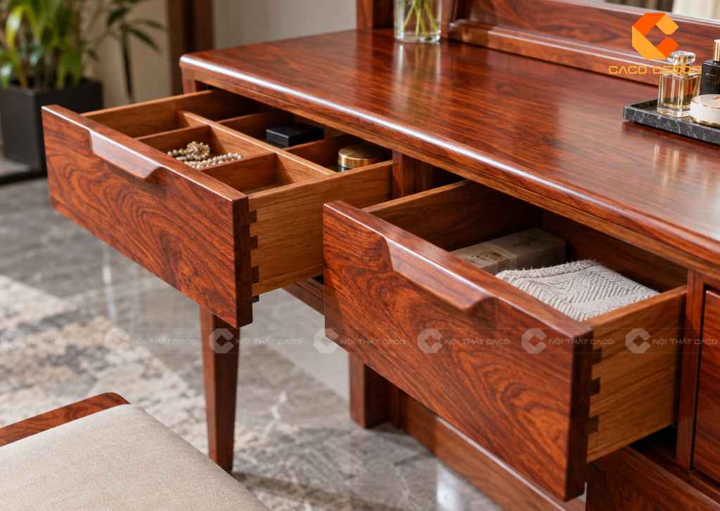  23+ Mẫu Bàn Trang Điểm Gỗ Gõ Đỏ Đẹp, Bền, Giá Tốt 2026 17