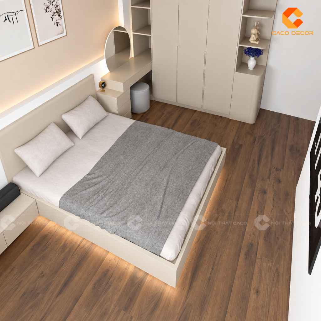 Thiết kế 3D phòng ngủ anh Duy An Tây Ninh nhìn từ trên cao