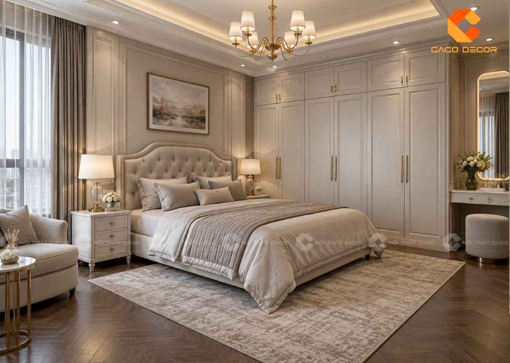 29+ Mẫu Giường Ngủ Tân Cổ Điển Đẹp, Giá Tốt Tại Xưởng 2026 6