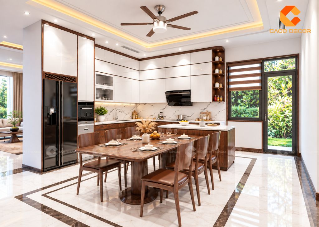 Mẫu thiết kế nội thất bếp sang trọng cho chị Minh Anh tại Nhà Bè