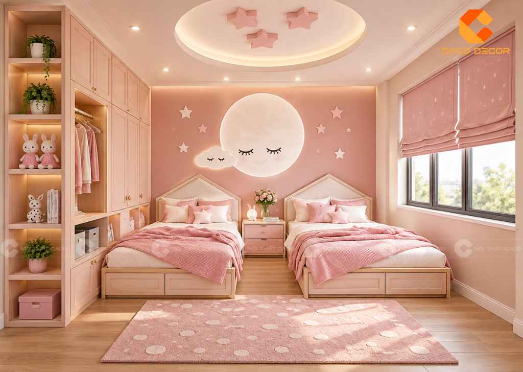 Thiết Kế Phòng Ngủ 10m2 Cho 2 Bé Đẹp, Tiện Nghi, Khoa Học 19