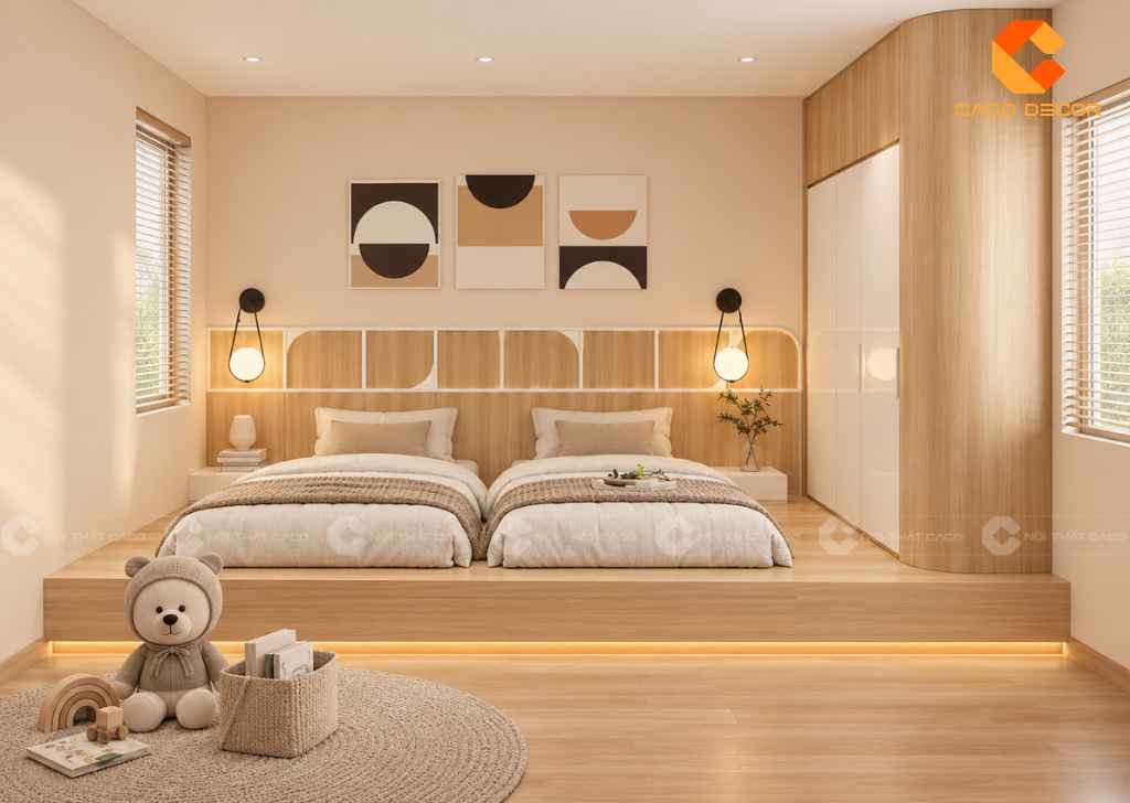 Thiết Kế Phòng Ngủ 10m2 Cho 2 Bé Đẹp, Tiện Nghi, Khoa Học 5