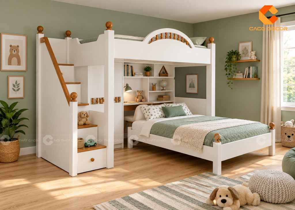 Thiết Kế Phòng Ngủ 10m2 Cho 2 Bé Đẹp, Tiện Nghi, Khoa Học 3