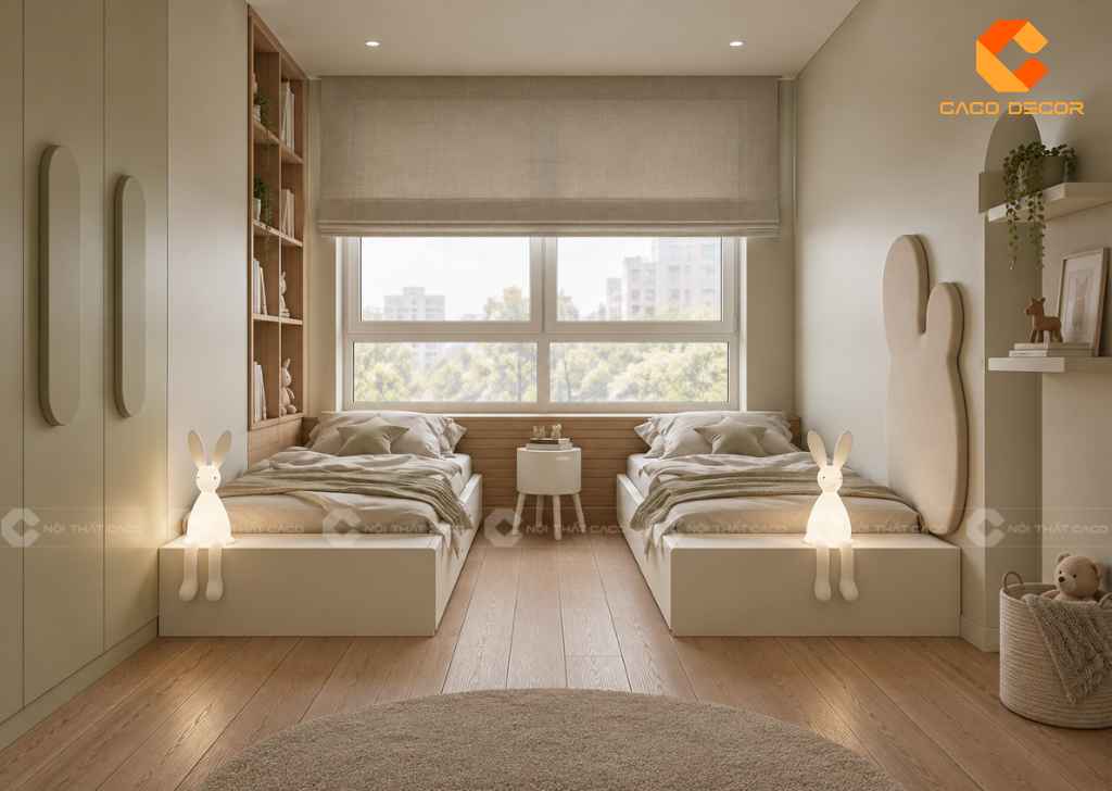 Thiết Kế Phòng Ngủ 10m2 Cho 2 Bé Đẹp, Tiện Nghi, Khoa Học 18