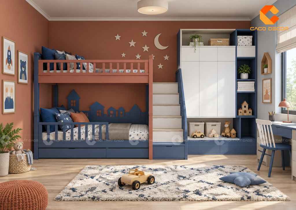 Thiết Kế Phòng Ngủ 10m2 Cho 2 Bé Đẹp, Tiện Nghi, Khoa Học 4