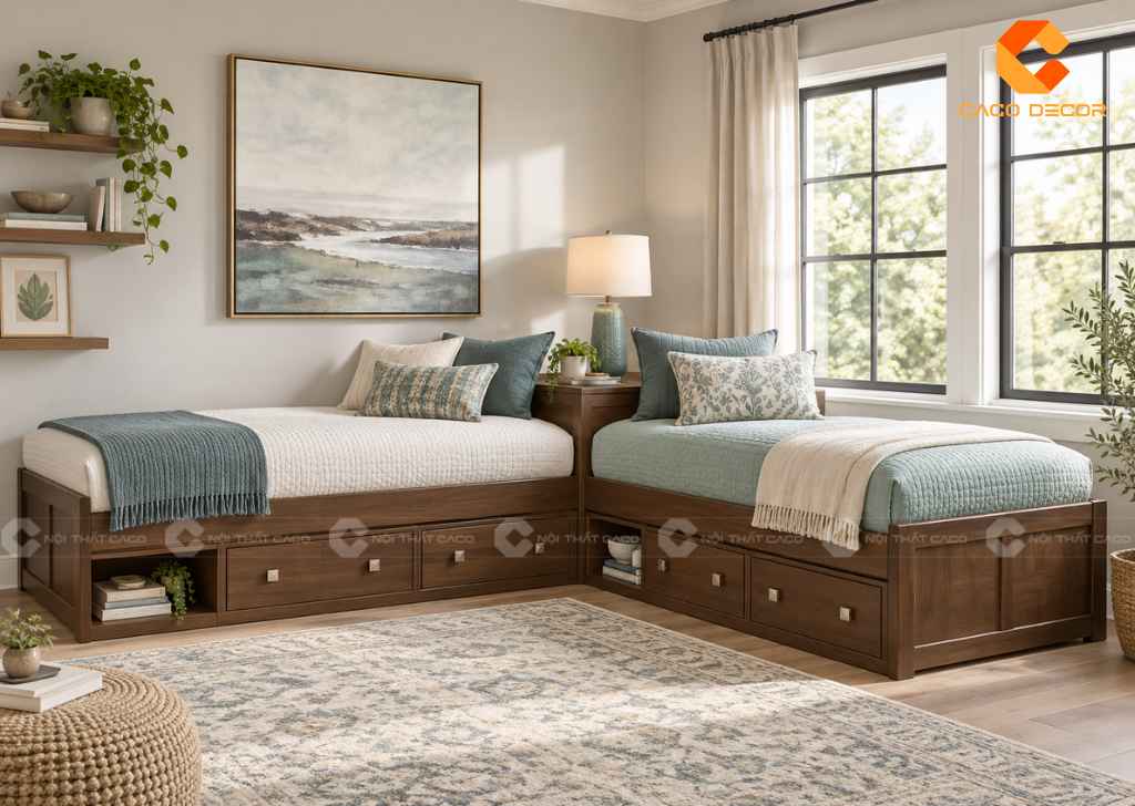 Thiết Kế Phòng Ngủ 12m2 Cho 2 Bé: Cách Bố Trí Đẹp, Tiện Nghi 19