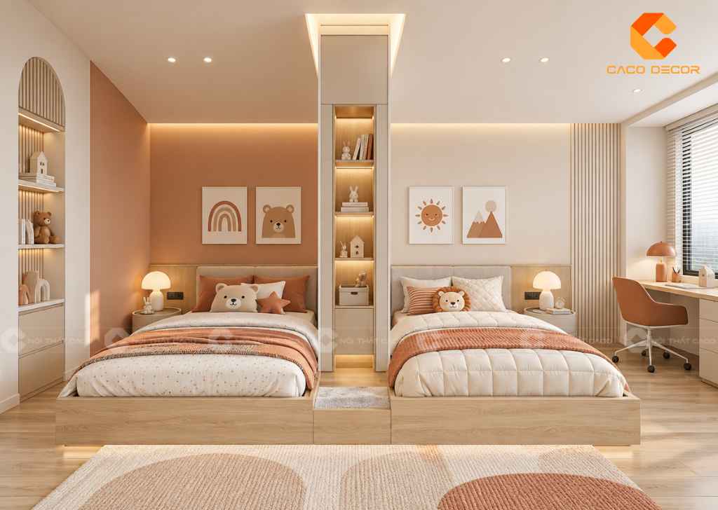 Thiết Kế Phòng Ngủ 12m2 Cho 2 Bé: Cách Bố Trí Đẹp, Tiện Nghi 12