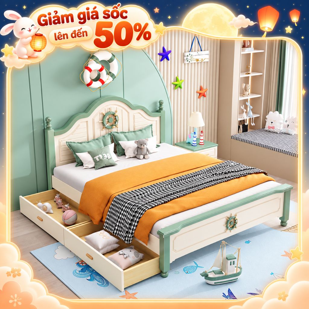 Mua giường ngủ cho bé dịp Trung Thu CaCo ưu đãi lớn
