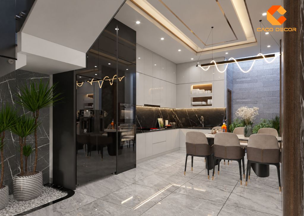 Tủ bếp Acrylic Chữ L Chất Lượng Cao Cấp Và Bền Đẹp - TBA068 1