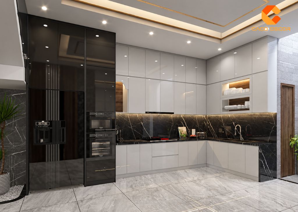 Tủ bếp Acrylic Chữ L Chất Lượng Cao Cấp Và Bền Đẹp - TBA068 3