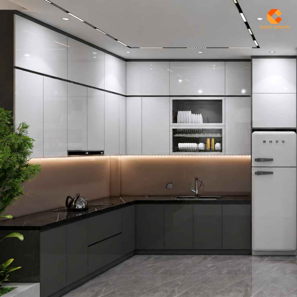 Tủ Bếp MDF Thiết Kế Chữ L Cao Cấp, Sang Trọng - TBM064 2
