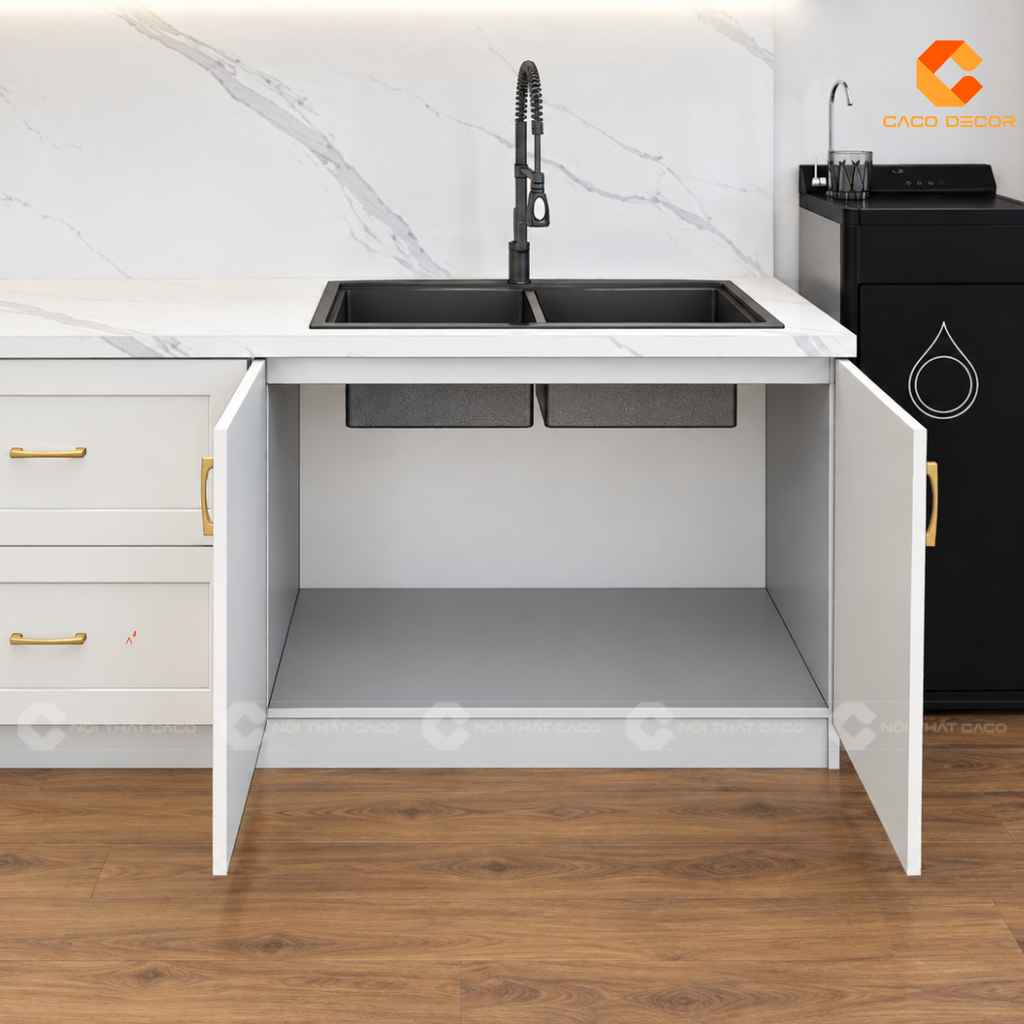 Tủ Bếp Gỗ Công Nghiệp TBM120 Chữ L Hiện Đại, Tiện Nghi 4