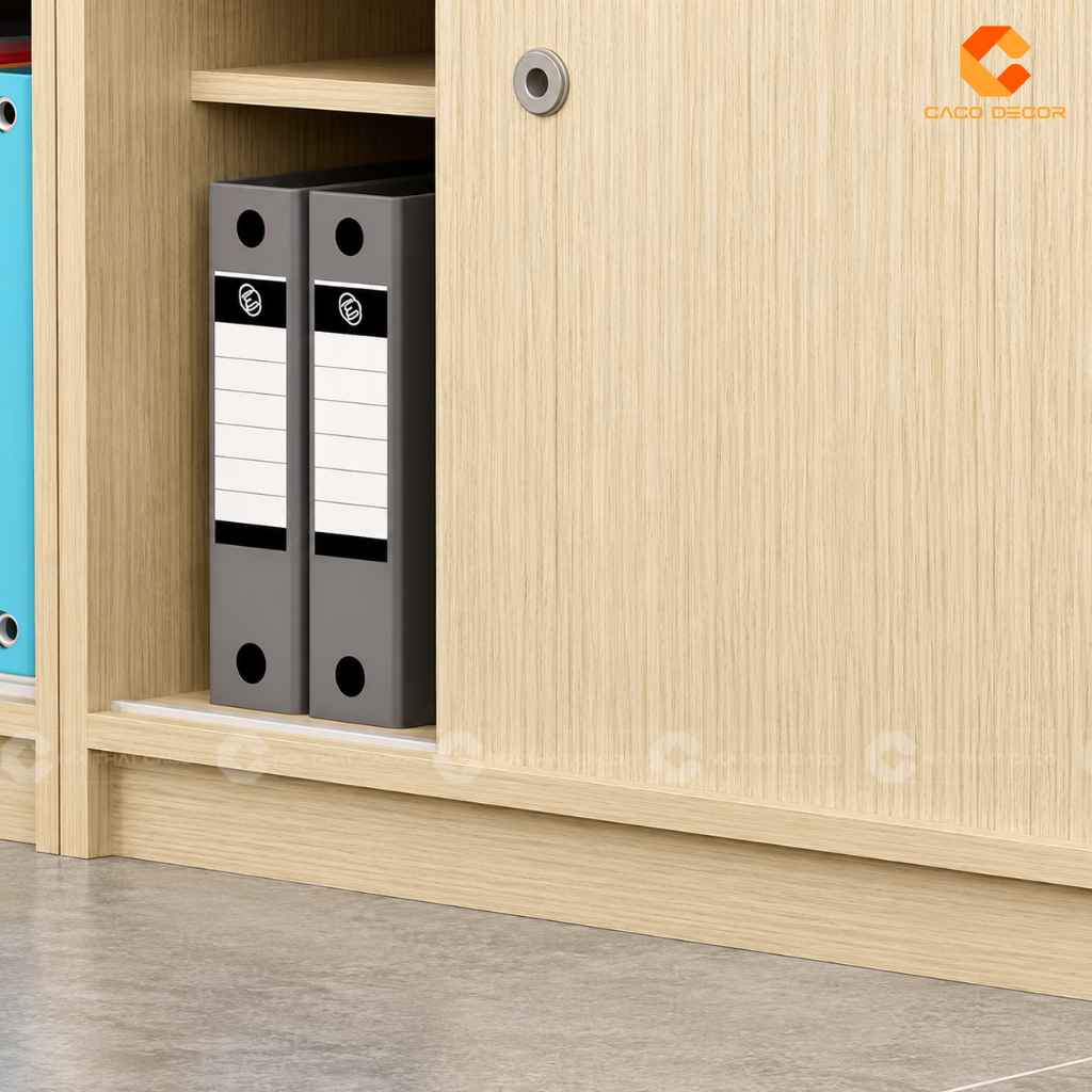 Cận ray trượt cánh lùa của tủ hồ sơ gỗ công nghiệp THS043