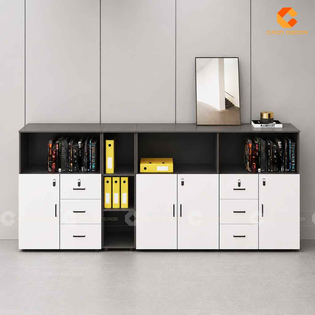 Tủ Hồ Sơ Gỗ Công Nghiệp THS045 Nhiều Khoang Tiện Dụng 5