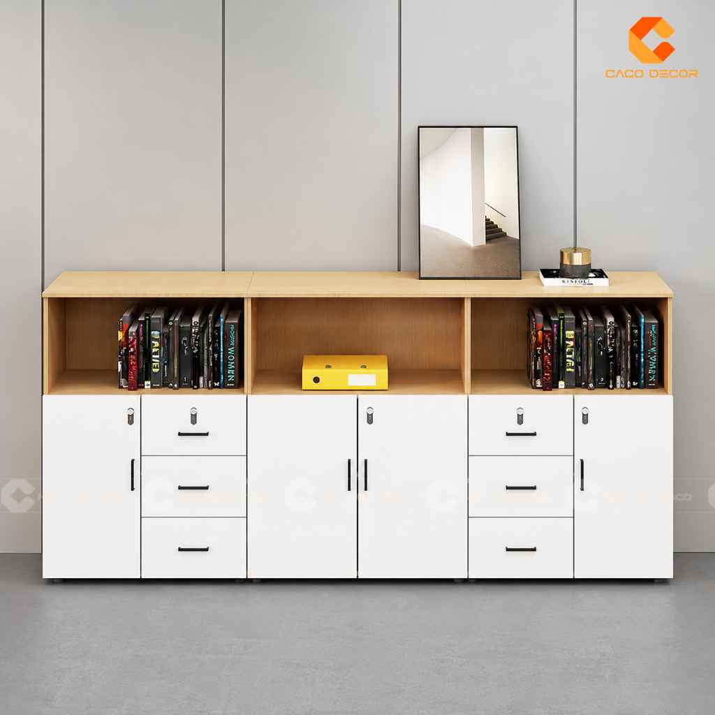 Tủ Hồ Sơ Gỗ Công Nghiệp THS045 Nhiều Khoang Tiện Dụng 4