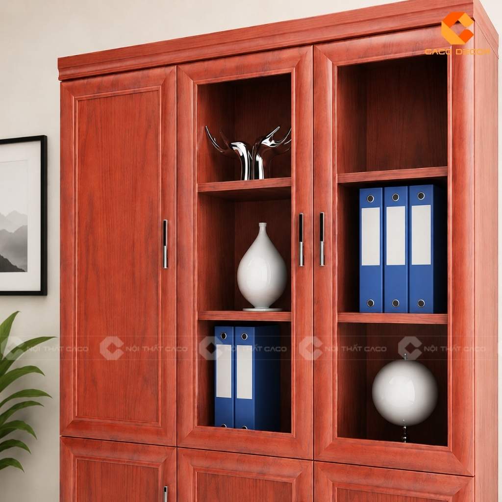 Tủ Hồ Sơ Gỗ Công Nghiệp THS046 Đẹp, Sang Trọng Cho Văn Phòng 1