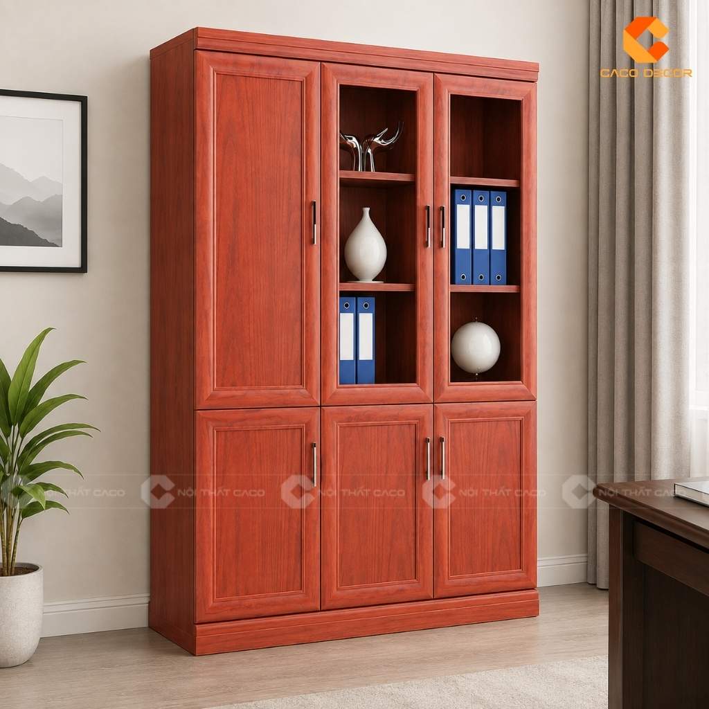 Tủ Hồ Sơ Gỗ Công Nghiệp THS046 Đẹp, Sang Trọng Cho Văn Phòng 3