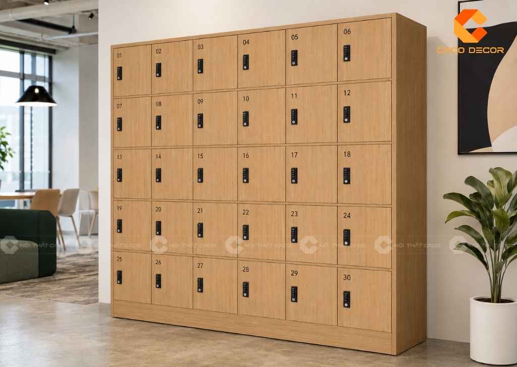 Tủ Locker 30 Ngăn Gỗ Giá Rẻ, Đẹp Bền, Lắp Đặt Miễn Phí 5