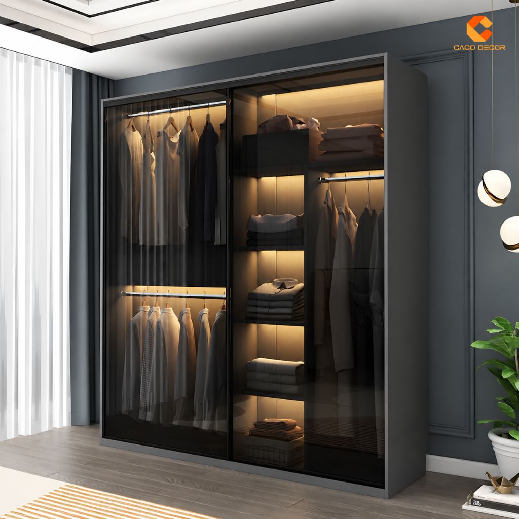 Tủ áo gỗ công nghiệp thanh lịch