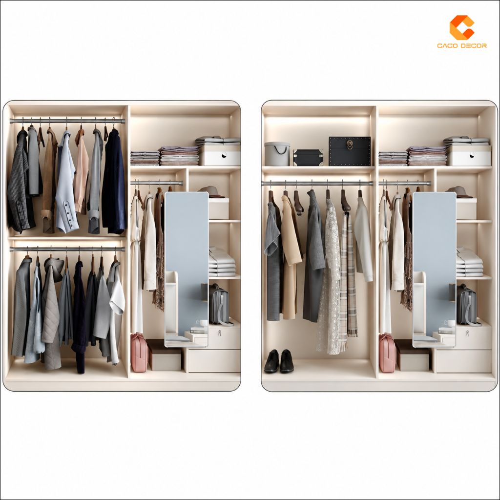 Tủ Áo Gỗ Công Nghiệp MDF Cửa Lùa Màu Trắng Sang Trọng - TAL041 3