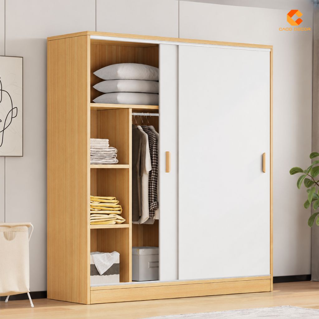 Tủ áo cửa lùa gỗ công nghiệp TAL049 tiết kiệm diện tích