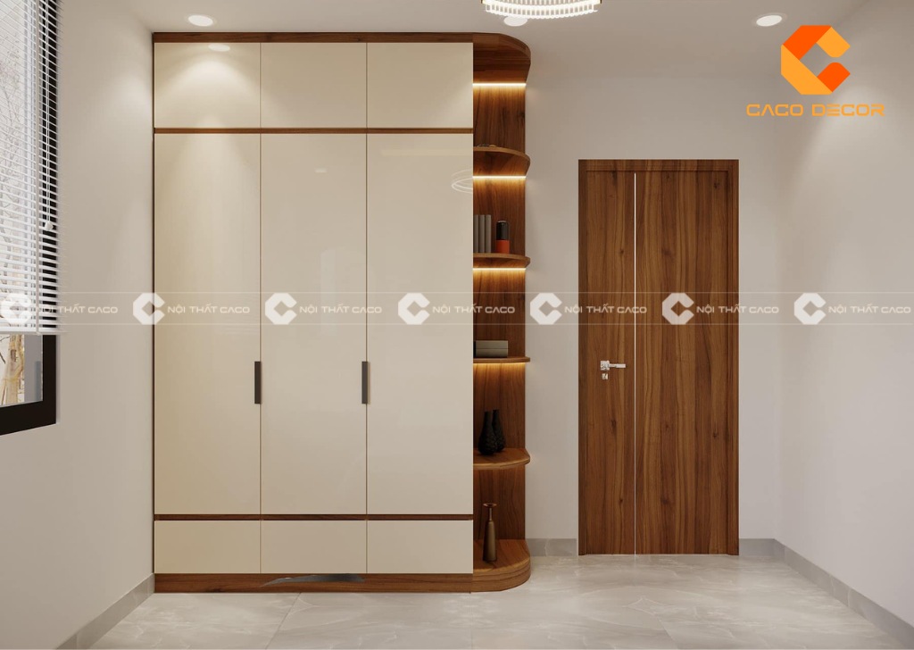 Tủ quần áo gỗ công nghiệp hiện đại cánh mở 