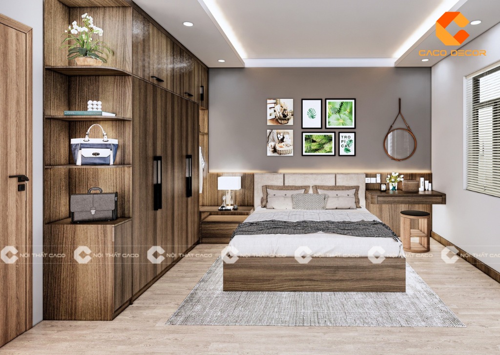 Mẫu 14 về combo nội thất phòng ngủ gỗ công nghiệp tại CaCo