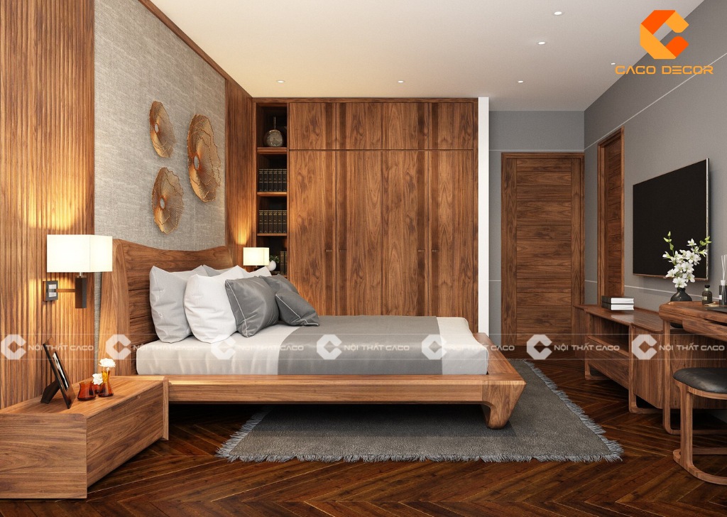 Mẫu 08 về combo nội thất phòng ngủ hiện đại thiết kế bởi CaCo