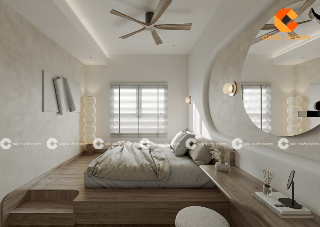 Phòng ngủ Japandi hài hòa tối giản 