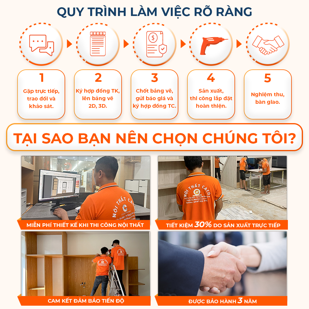 Quy trình thiết kế và sản xuất bàn trang điểm gỗ tại CaCo