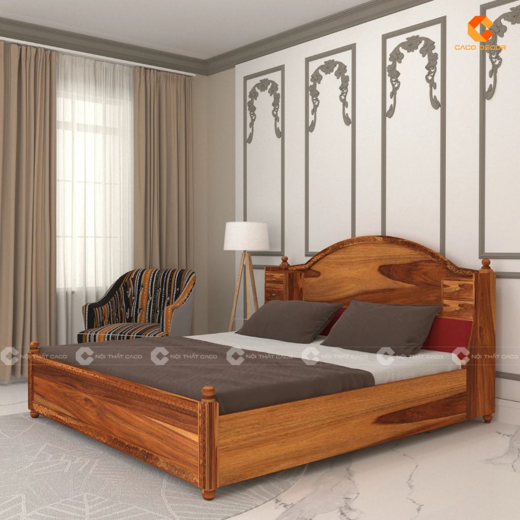  Giường Ngủ Gỗ Tự Nhiên Đẹp, Hiện Đại - Mua Tại Nội Thất CaCo 10
