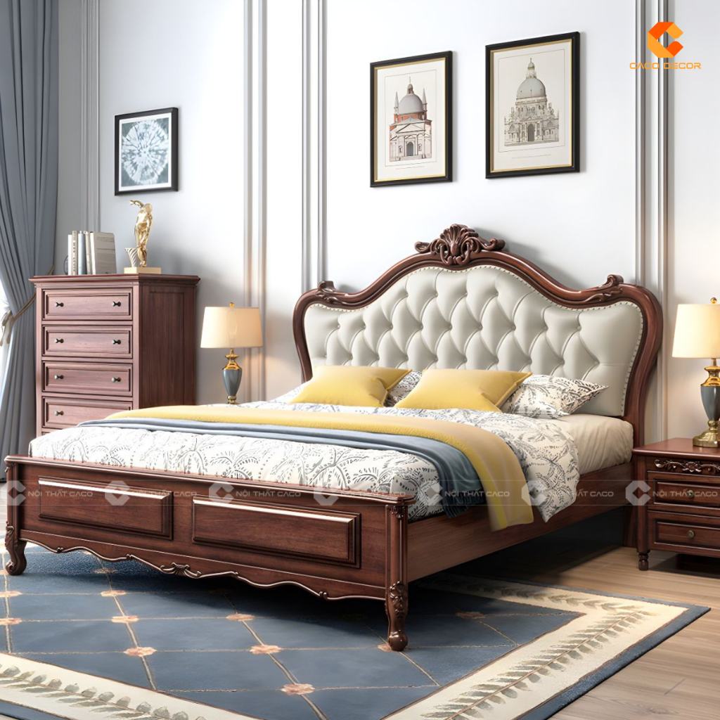  Giường Ngủ Gỗ Tự Nhiên Đẹp, Hiện Đại - Mua Tại Nội Thất CaCo 1
