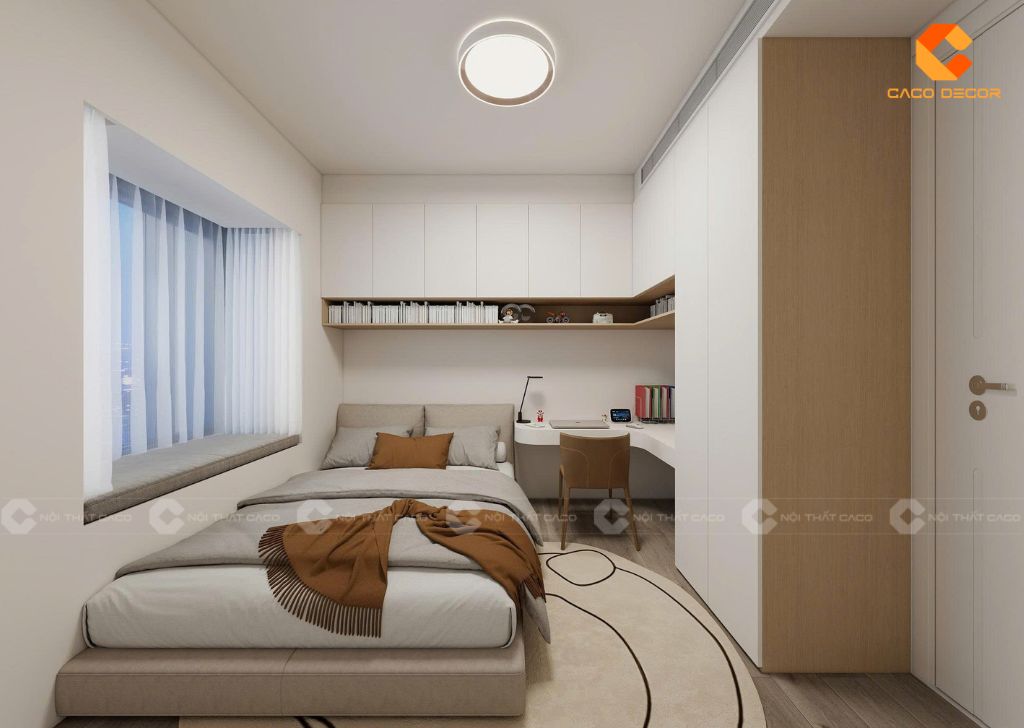 Combo giường liền tủ hiện đại cho phòng ngủ