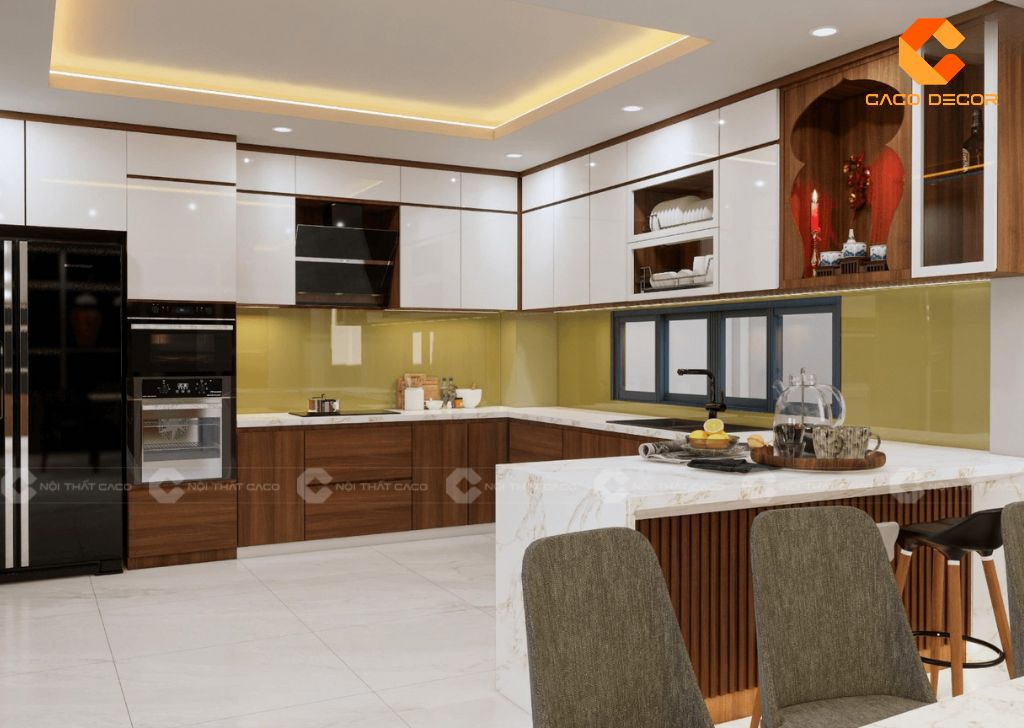 Nguyên Tắc Thiết Kế Tủ Bếp Có Bàn Thờ Ông Táo 5
